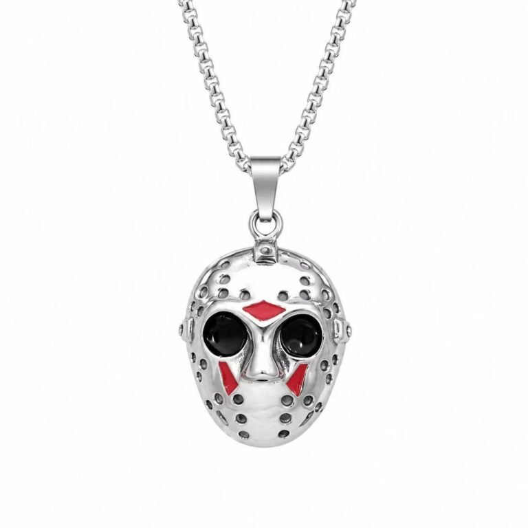 hockey mask stainless steel pendant wholesale main white background product image
