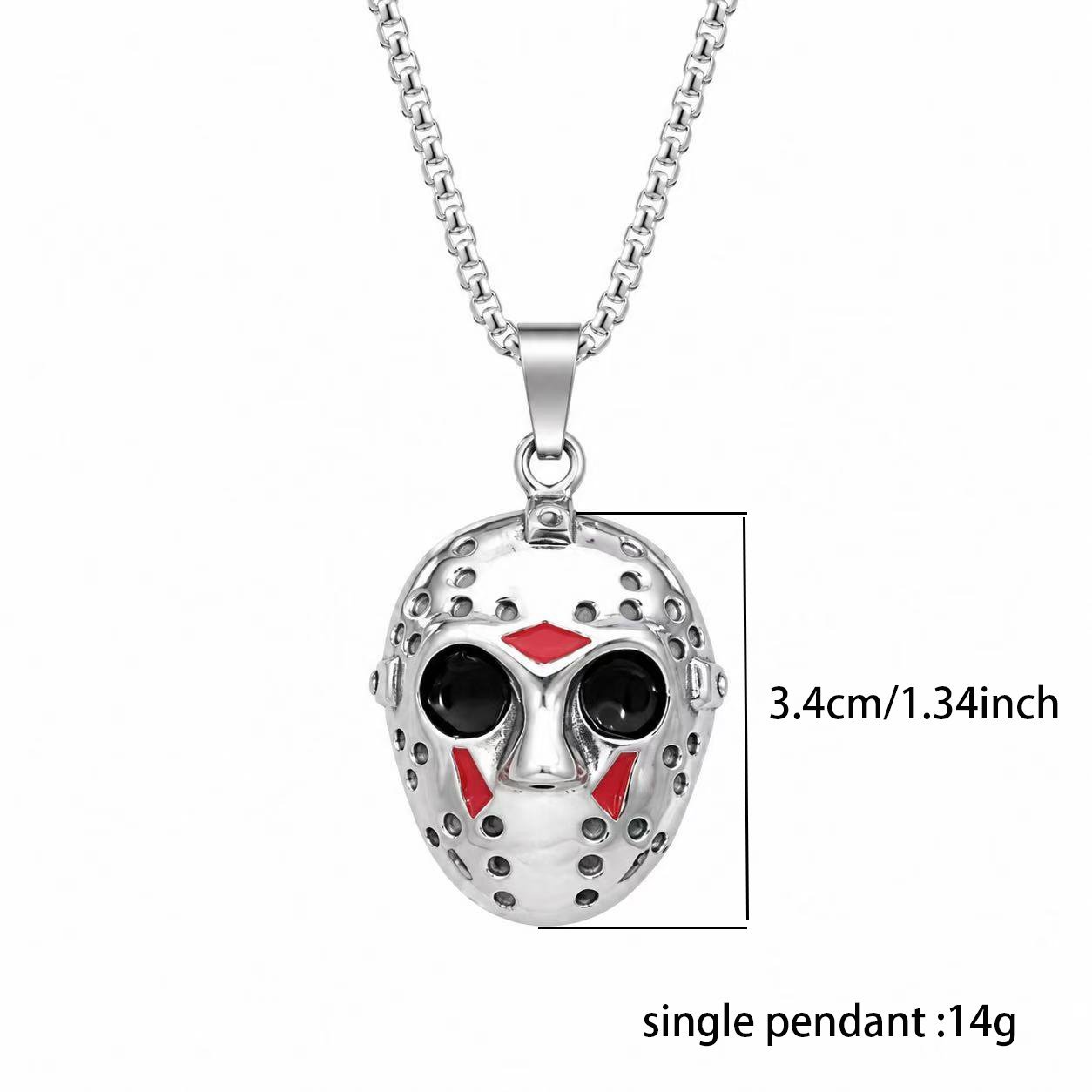 hockey mask stainless steel pendant wholesale side product view