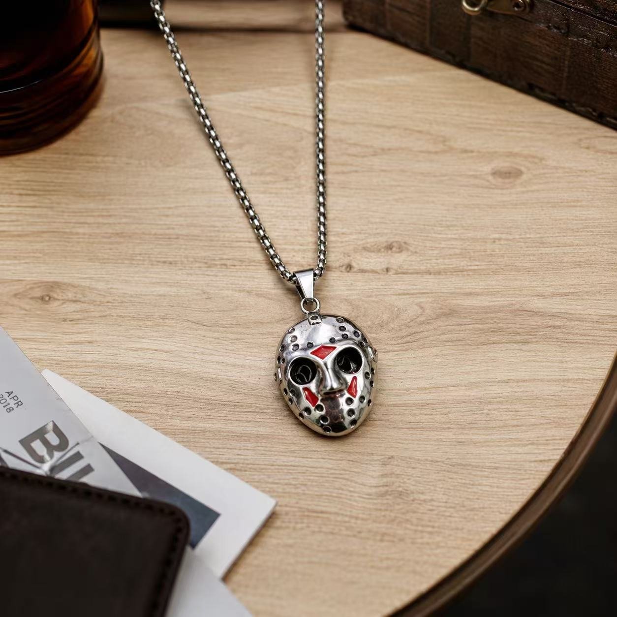 hockey mask stainless steel pendant wholesale size or feature reference