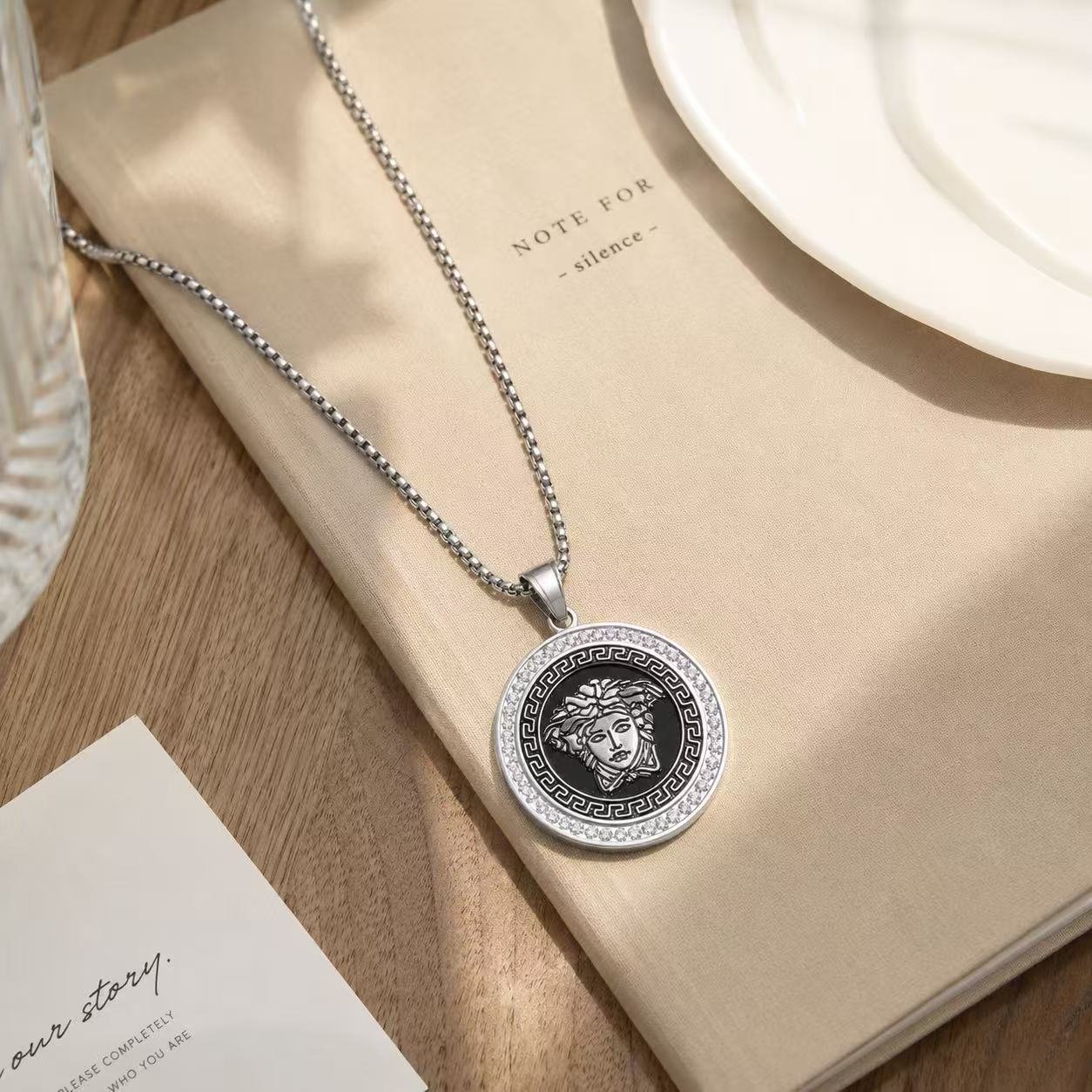 medusa head stainless steel pendant wholesale side product view