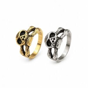 minimalist skull 316l stainless steel ring wholesale main product image