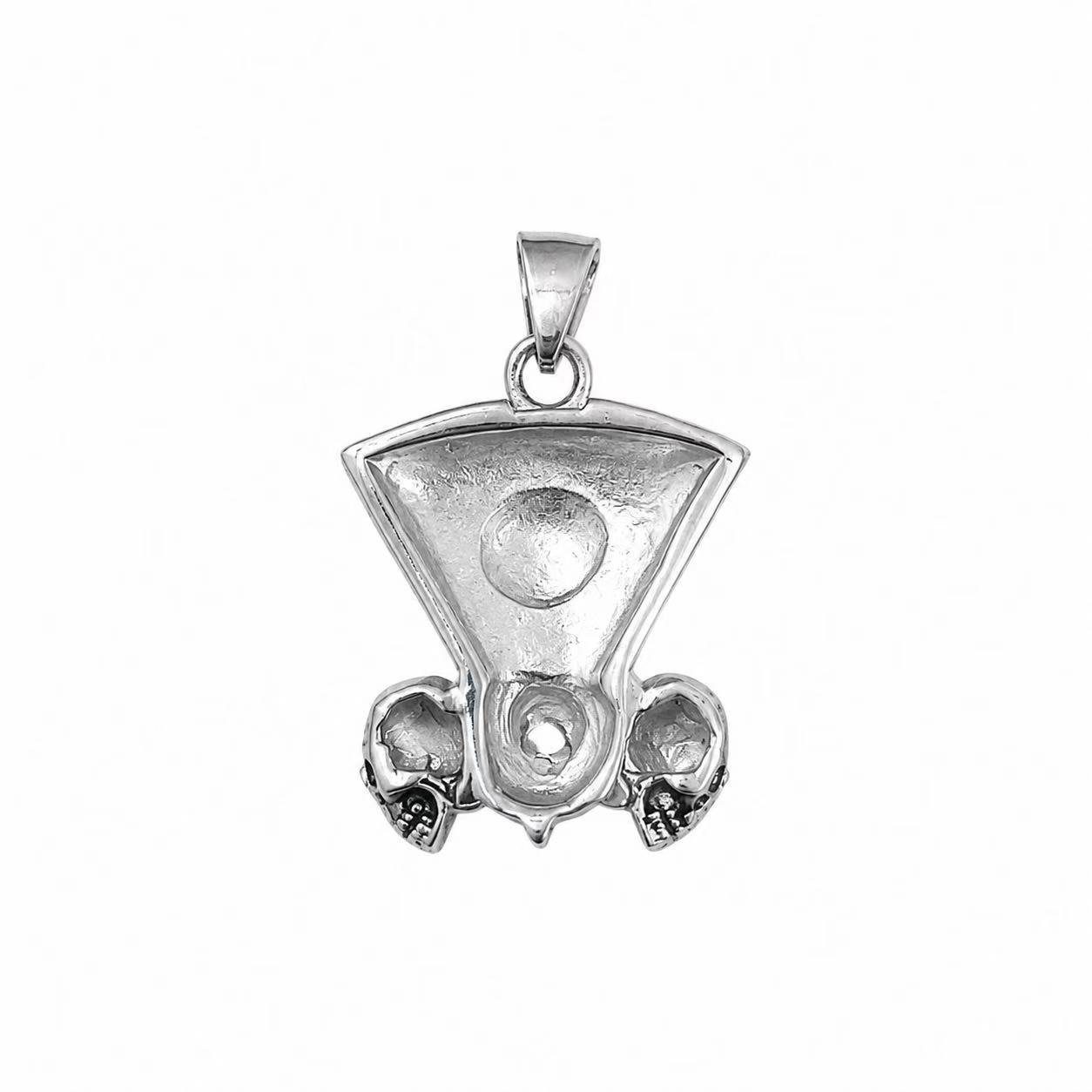 motorcycle engine skull stainless steel pendant wholesale finish detail product view