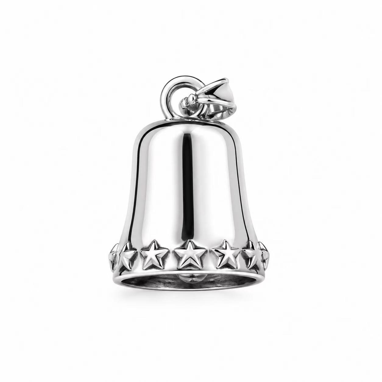 st michael guardian bell stainless steel pendant wholesale back detail