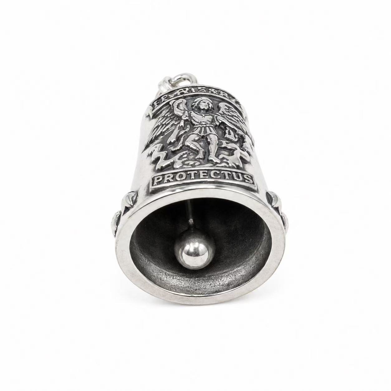 st michael guardian bell stainless steel pendant wholesale inner bell detail