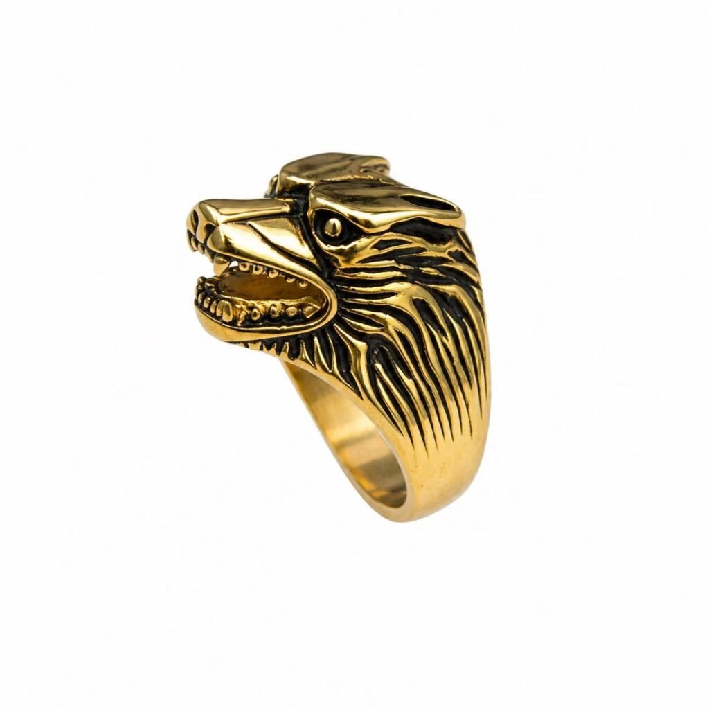 Wolf Head Stainless Steel Ring Wholesale