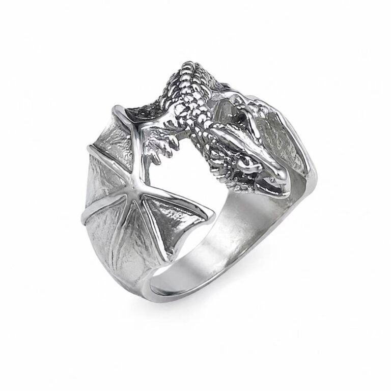 Custom 316L Stainless Steel Dragon Ring Wholesale