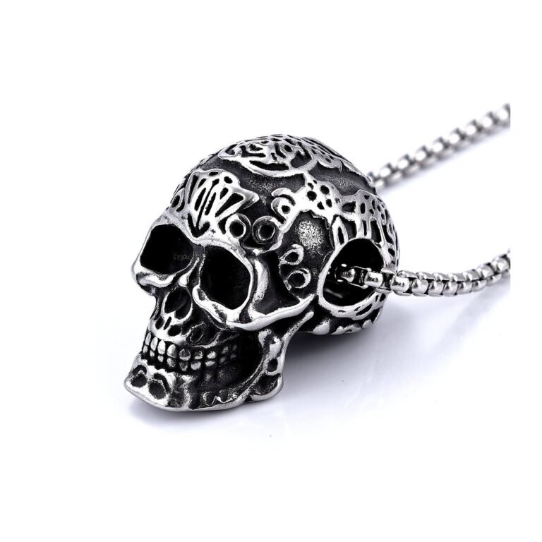 exaggerated skull stainless steel pendants wholesale main white background product image
