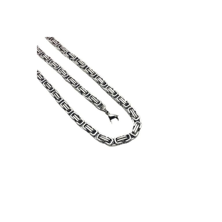 stainless steel byzantine king chain necklace wholesale main white background product image