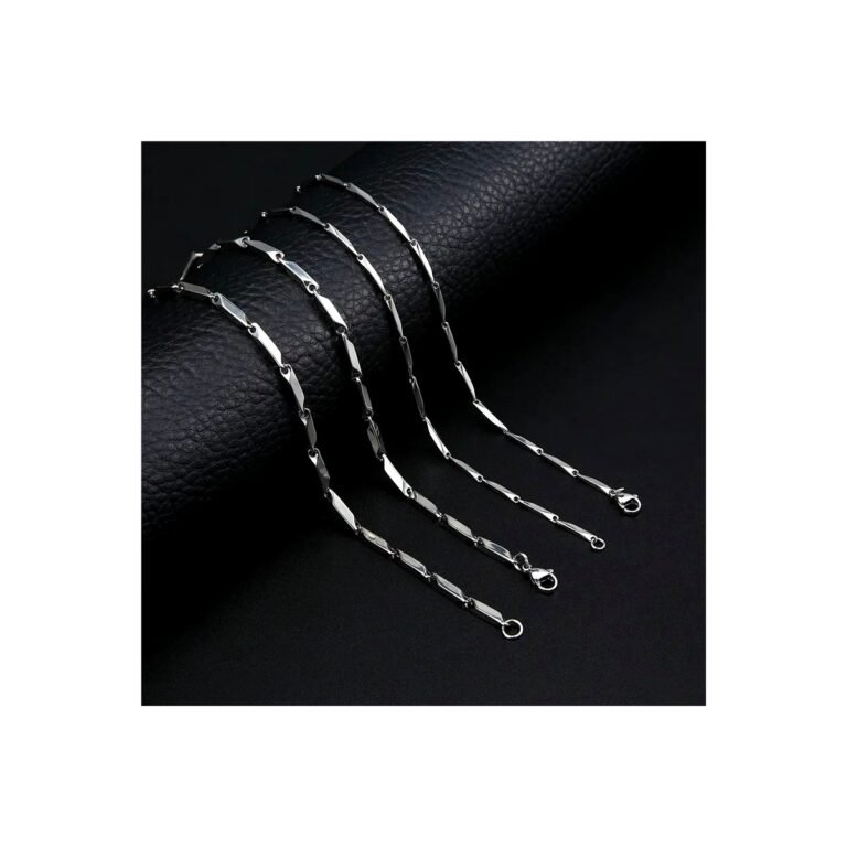 stainless steel figaro chain 8211 3 1 flat cable cuban chain for diy jewelry wholesale main white background product image