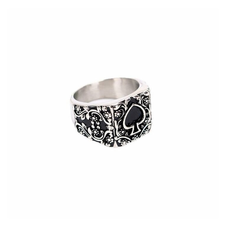 Ace of Spades Stainless Steel Statement Ring Wholesale main white background product image