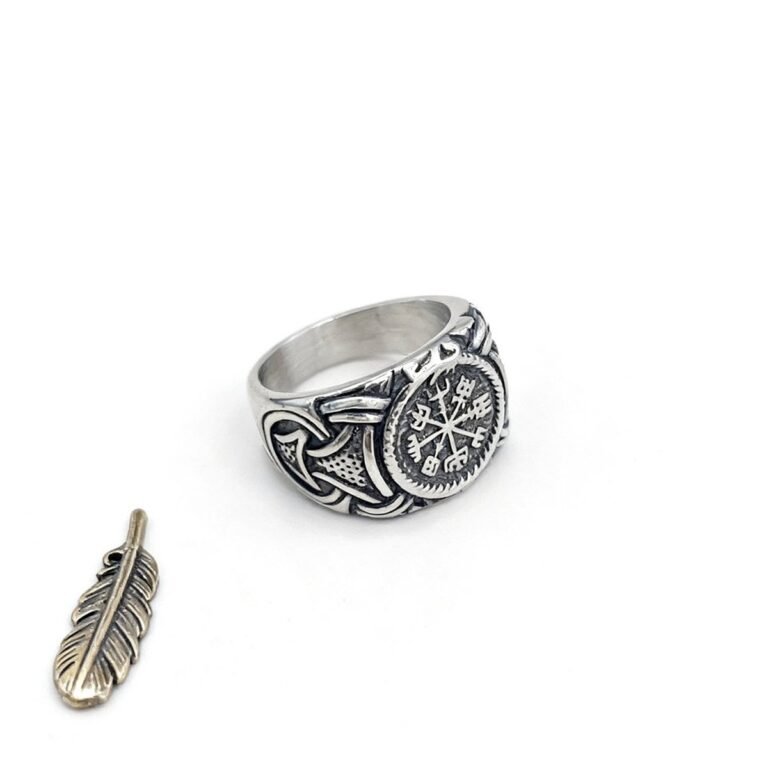 Vegvisir Viking Compass Stainless Steel Signet Ring Wholesale