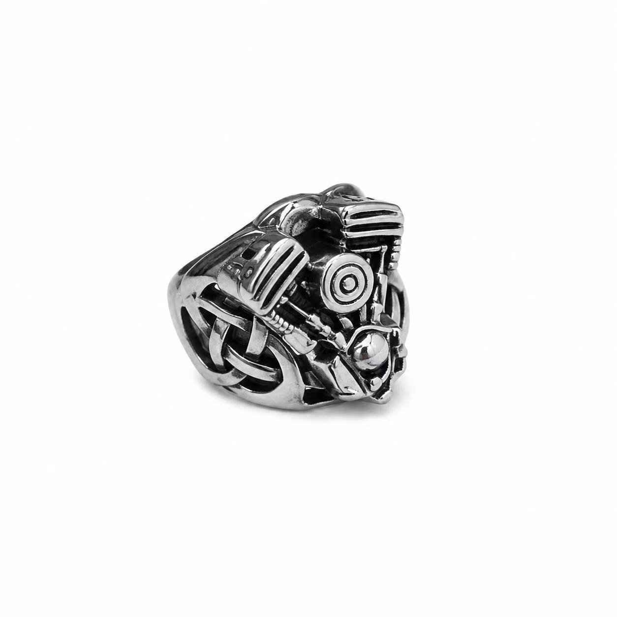 Motorcycle Engine Stainless Steel Biker Ring Wholesale - right side engine detail