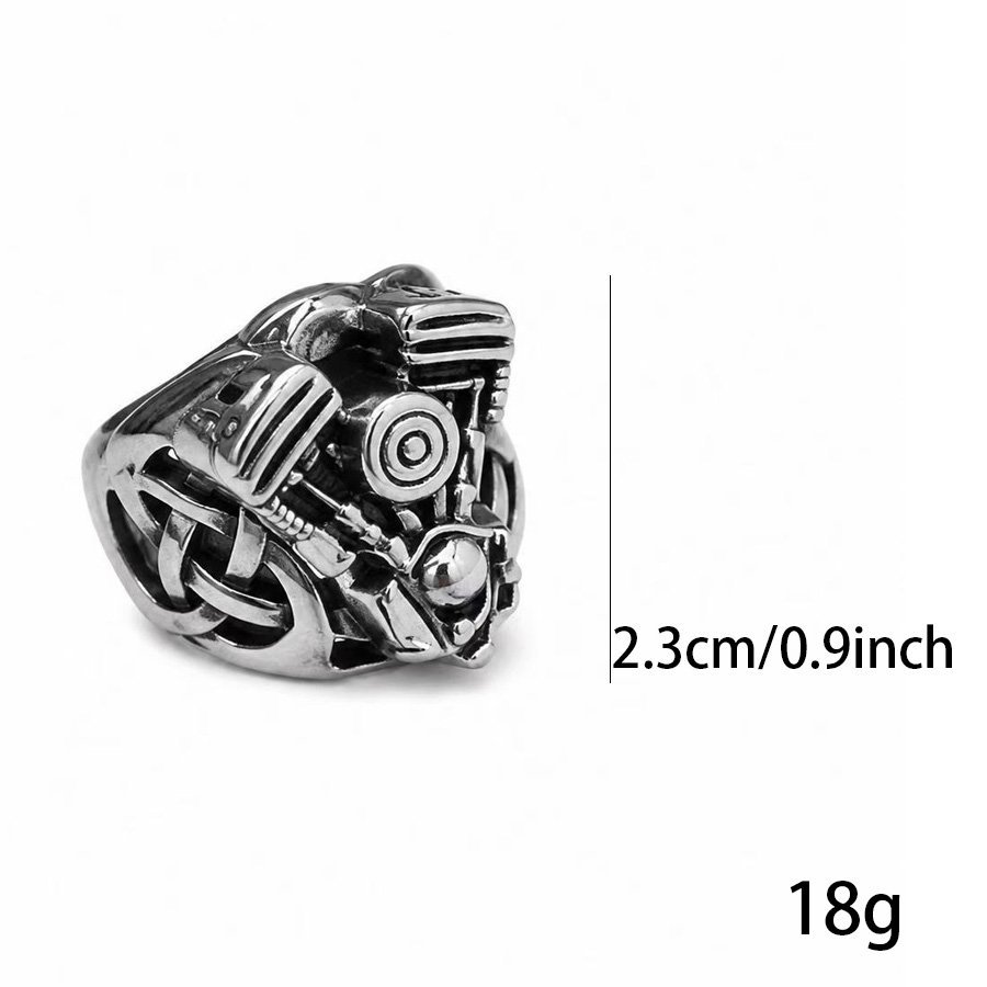 Motorcycle Engine Stainless Steel Biker Ring Wholesale - size and weight reference