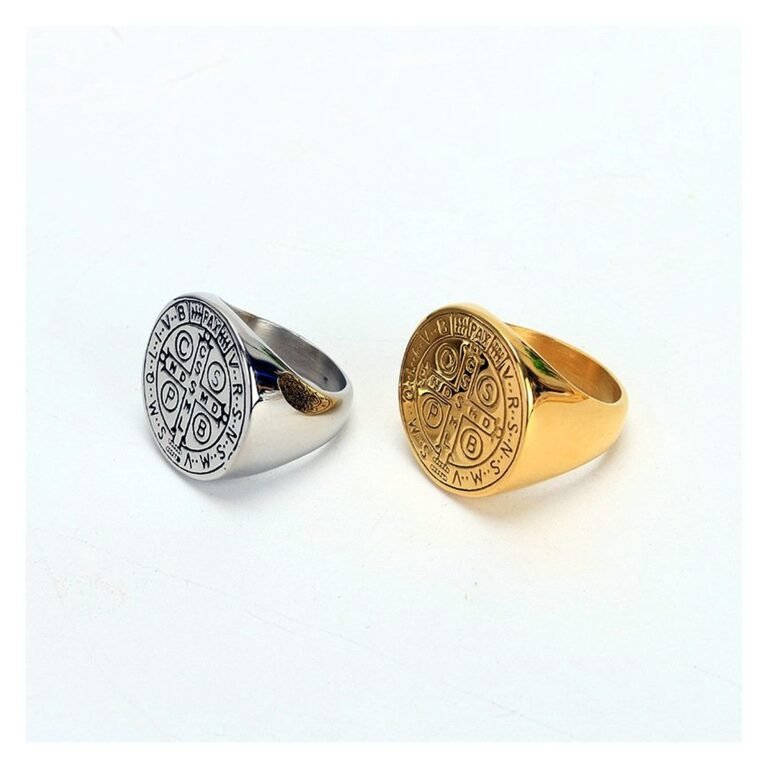 Saint Benedict Cross Rings Wholesale main white background product image