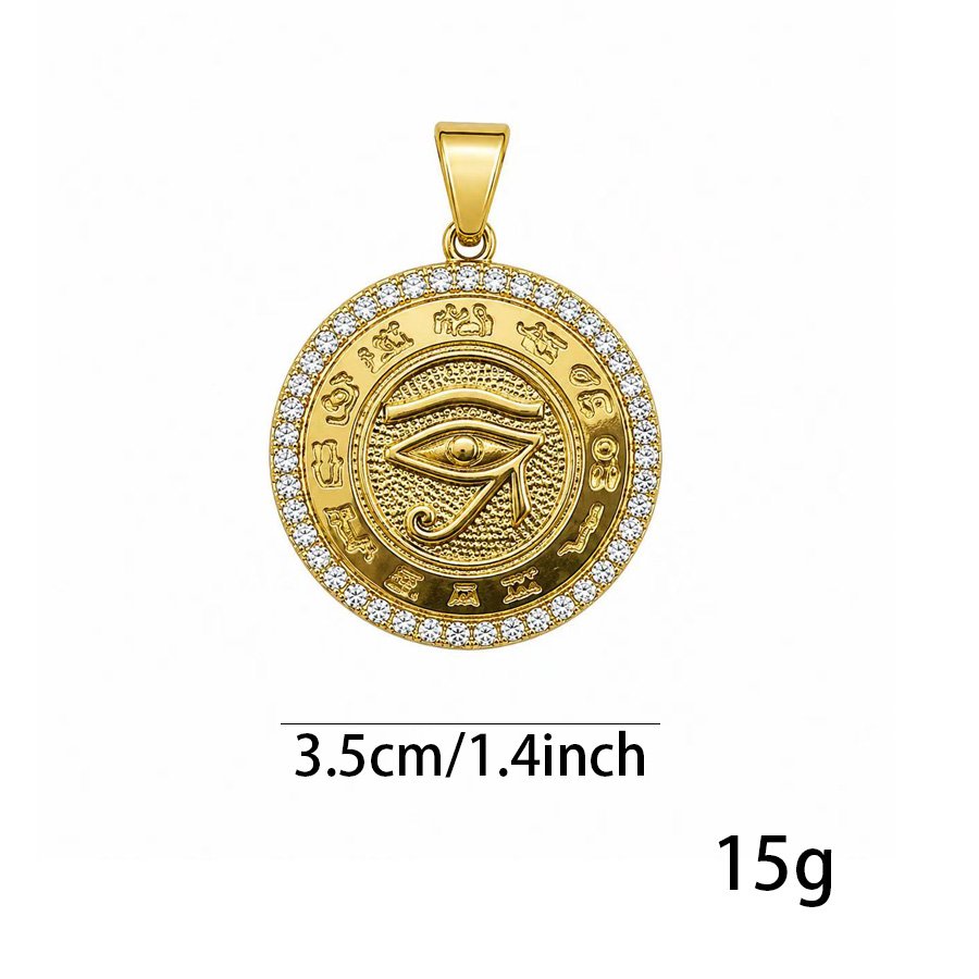 All Seeing Eye CZ Stainless Steel Pendant Wholesale - size and weight reference