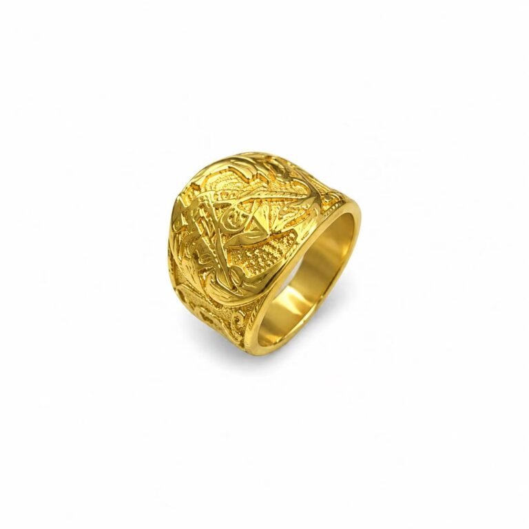 AG Masonic Gold Stainless Steel Ring Wholesale - main white background