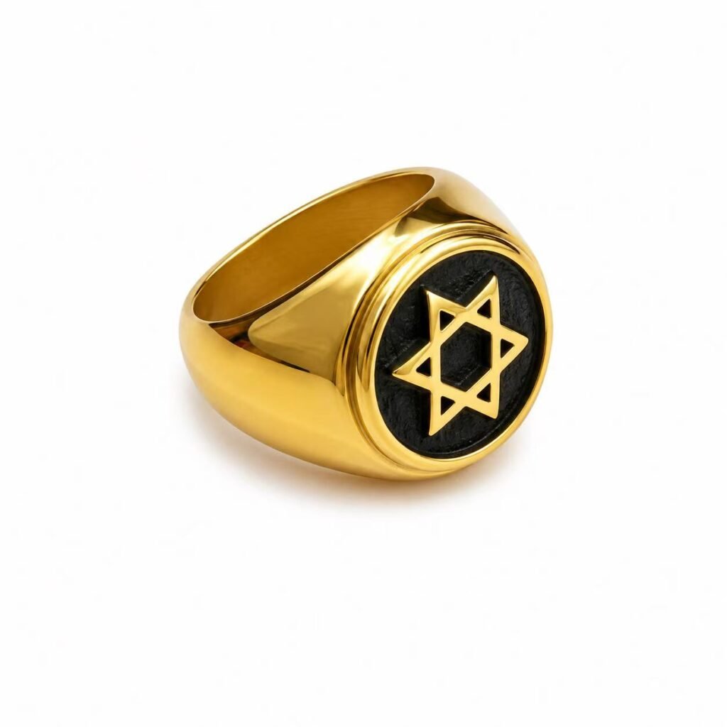 Star of David Stainless Steel Religious Ring Wholesale