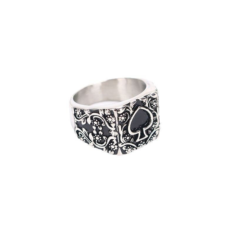 Ace of Spades Stainless Steel Statement Ring Wholesale