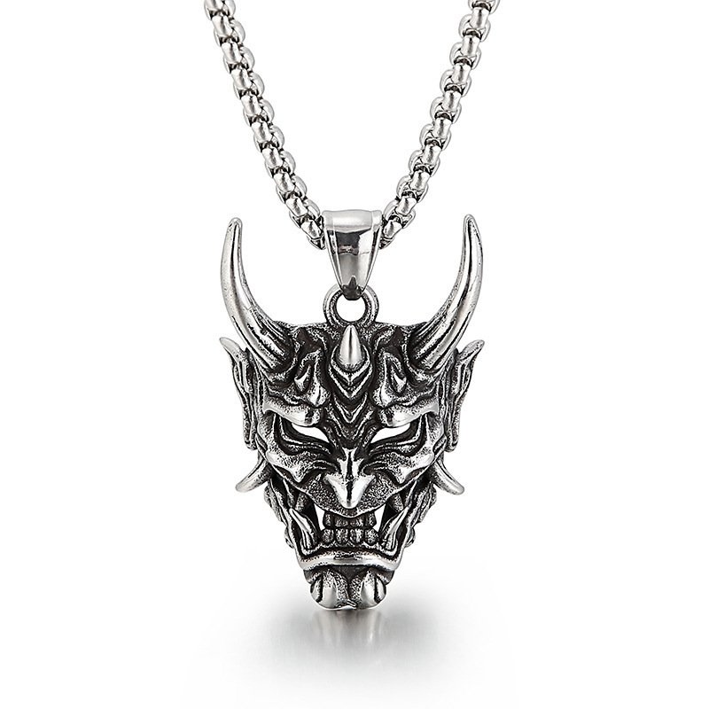 Japanese Hannya Mask Stainless Steel Pendant Wholesale